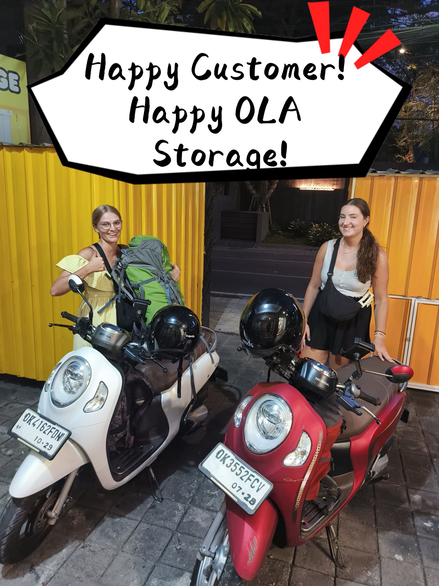 OLA Storage happy customer Canggu Bali